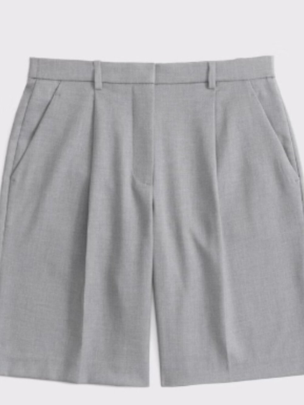 Women's Mid Rise Bermuda Shorts | Gray | Size L | Workwear Style